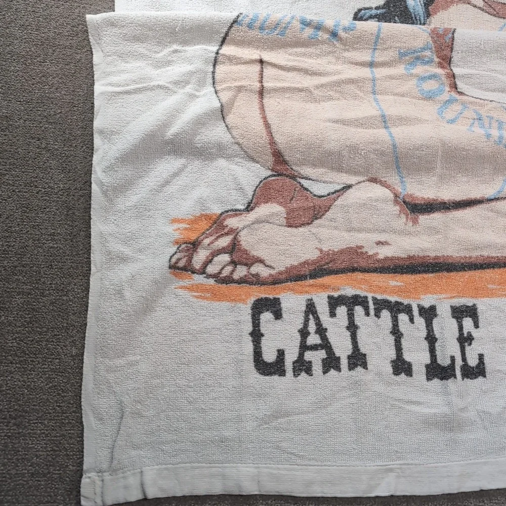 1970's Sherry Break‎ Dull Beef Habit Florida Cattle Queen Man Cave Beach Towel